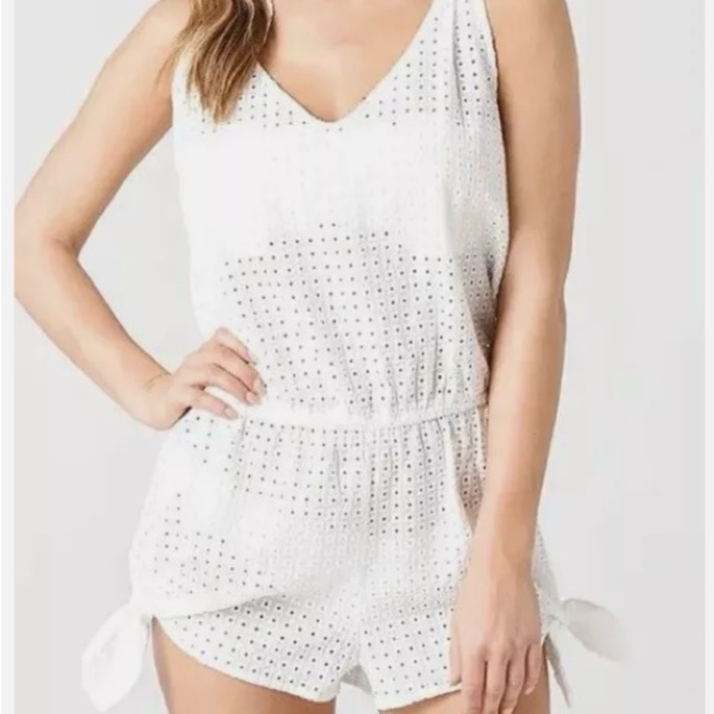 Eberjey white eyelet romper